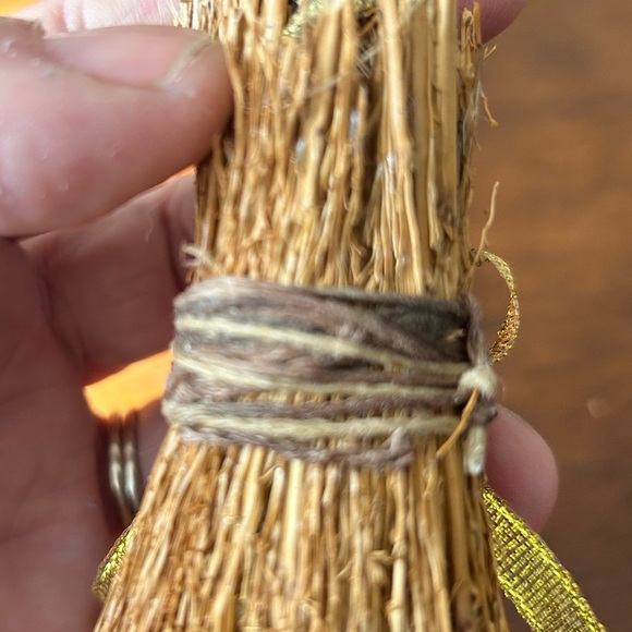 Handcrafted Decorative 16” witch broom with pendant attached- Great for display - Picture 6 of 8